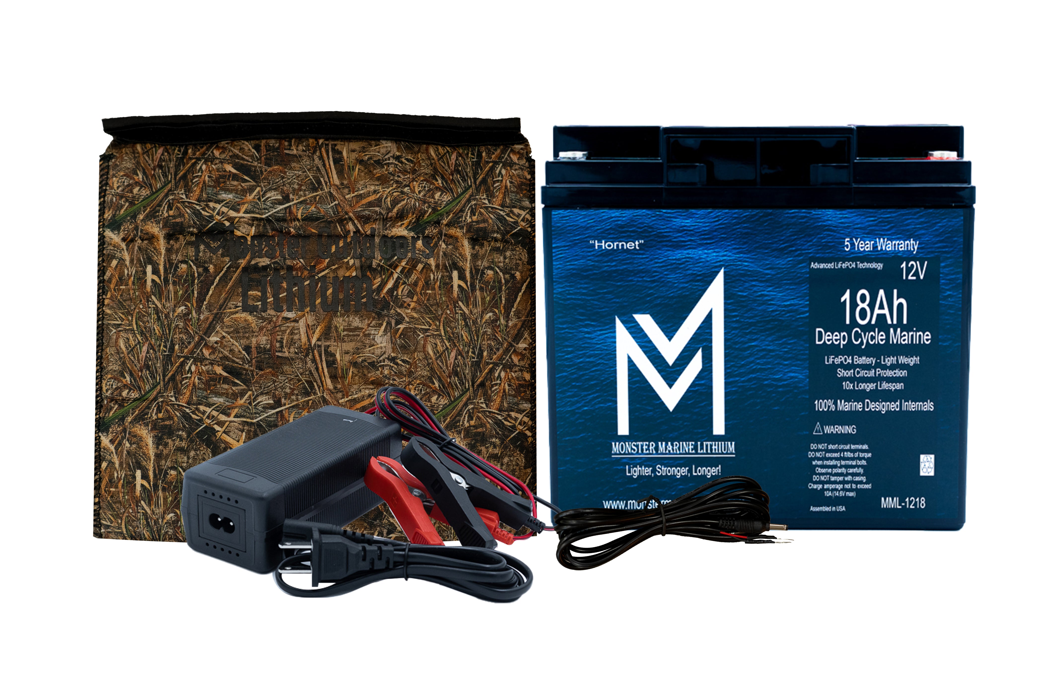 Trail Cam External Battery Pack 12v 18Ah – Monster Marine Lithium