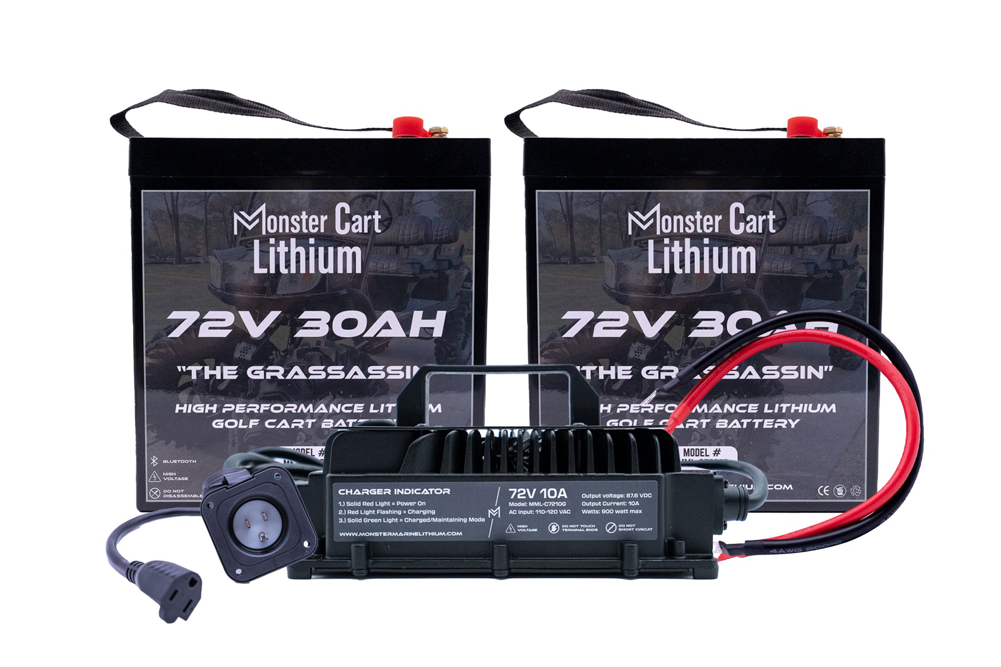 LARGE BUNDLE 72v 60Ah - (2) 72V 30AH LITHIUM & 72V 10A WATERPROOF CHARGER